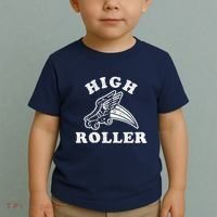High Roller Funny Roller Skating Meme Toddler T-Shirt thumb 2
