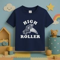 High Roller Funny Roller Skating Meme Toddler T-Shirt thumb 3