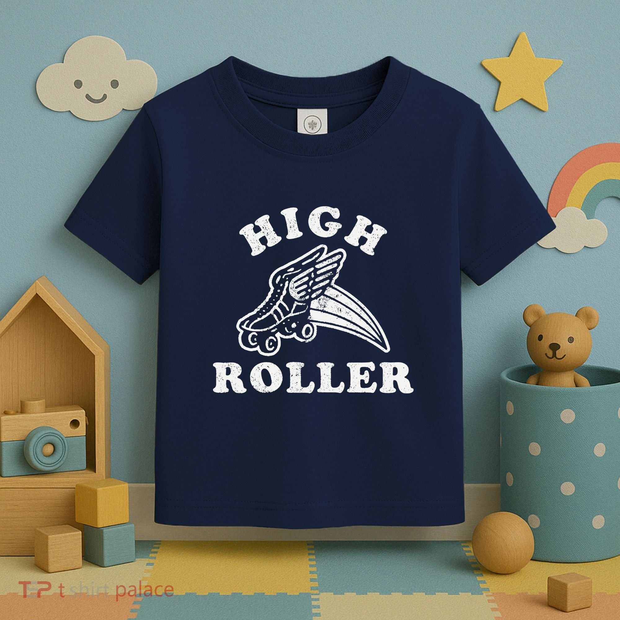 High Roller Funny Roller Skating Meme Toddler T-Shirt