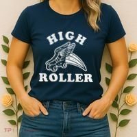 High Roller Funny Roller Skating Meme Women's T-Shirt thumb 2