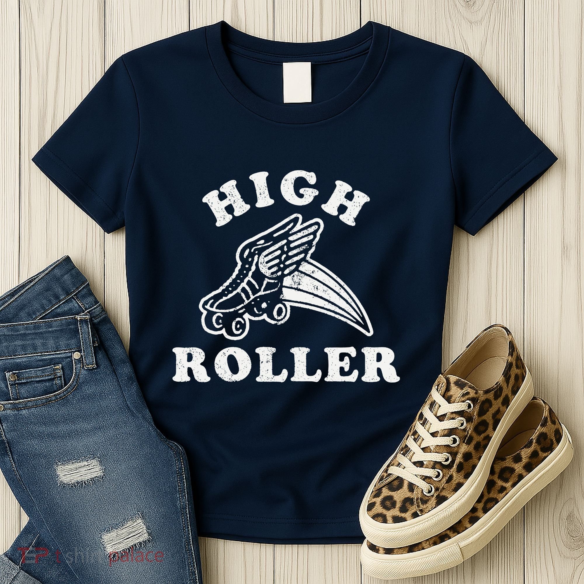 High Roller Funny Roller Skating Meme Women's T-Shirt