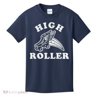 High Roller Funny Roller Skating Meme Kids T-Shirt