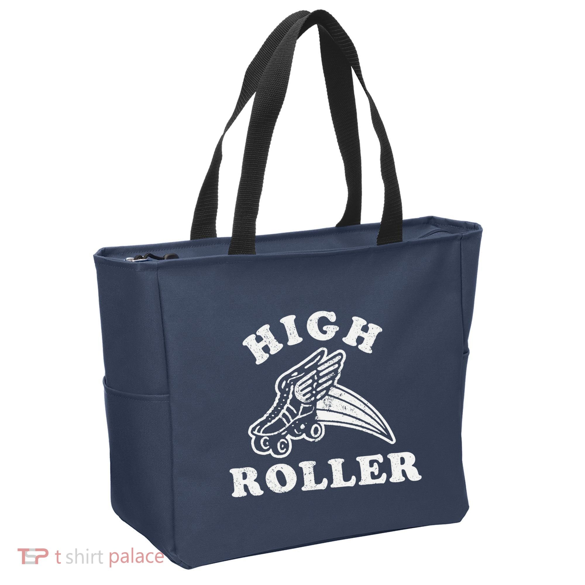 High Roller Funny Roller Skating Meme Tote Bag
