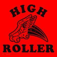 High Roller Funny Roller Skating Meme Santa Hat thumb 1