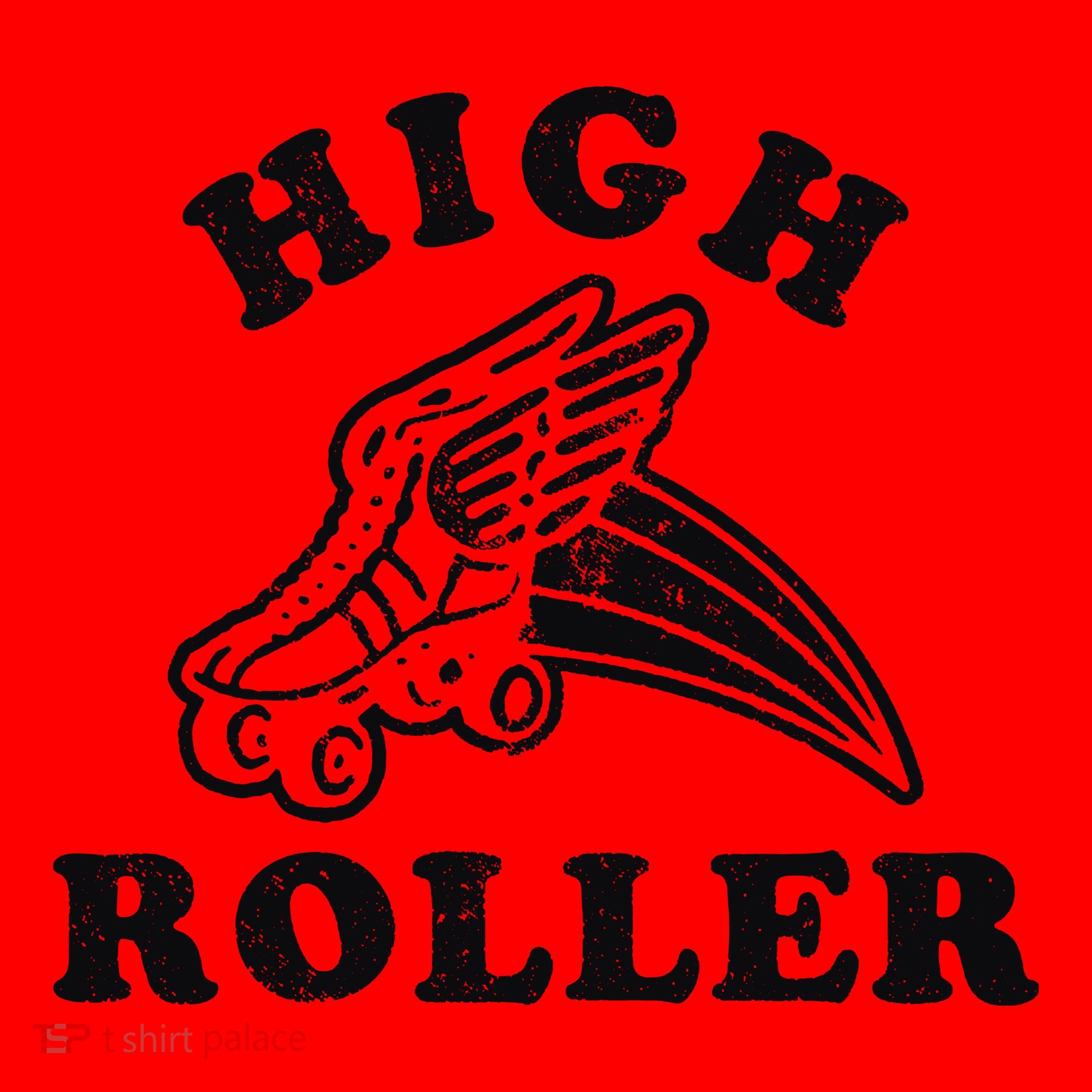 High Roller Funny Roller Skating Meme Santa Hat