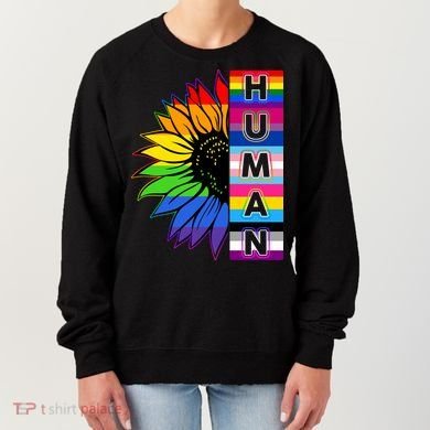Human Rainbow Flower LGBT Pride Women's Sweatshirt