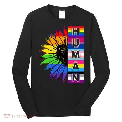 Human Rainbow Flower LGBT Pride Long Sleeve Shirt