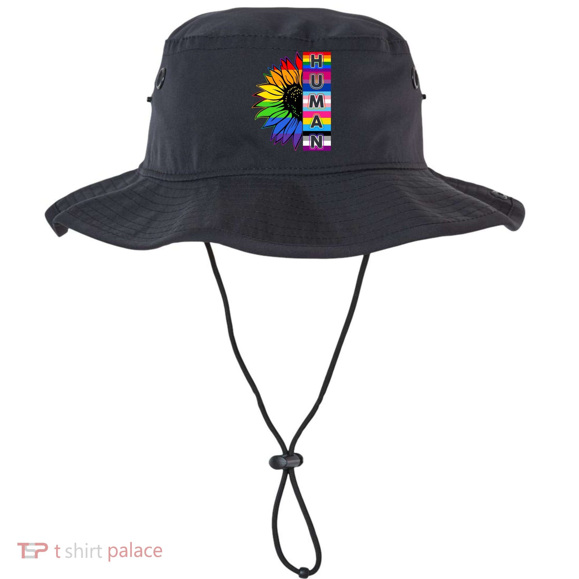 Human Rainbow Flower LGBT Pride Bucket Hat