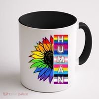 Human Rainbow Flower LGBT Pride Coffee Mug thumb 1