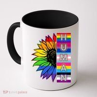 Human Rainbow Flower LGBT Pride Coffee Mug thumb 0
