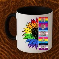 Human Rainbow Flower LGBT Pride Coffee Mug thumb 2