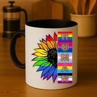 Human Rainbow Flower LGBT Pride Coffee Mug thumb 4