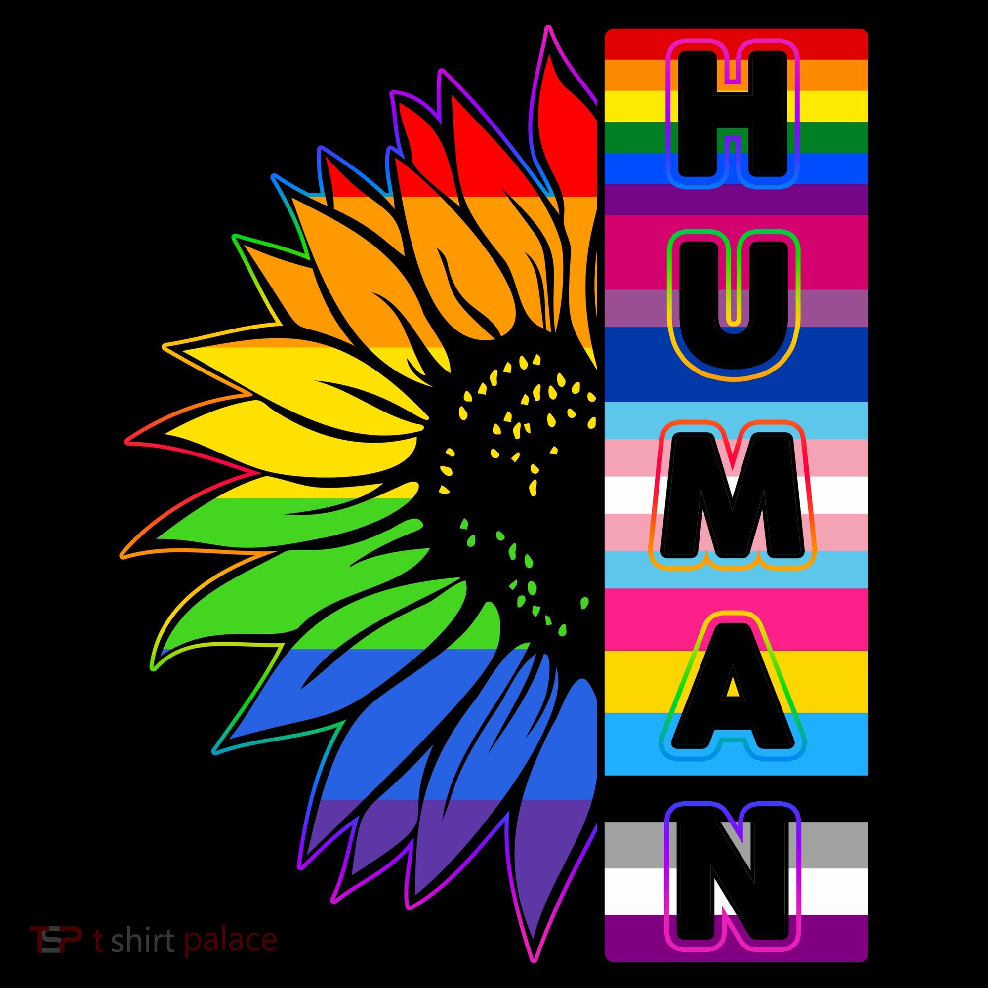 Human Rainbow Flower LGBT Pride Coffee Mug