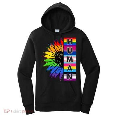 Human Rainbow Flower LGBT Pride Women's Hoodie