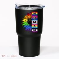 Human Rainbow Flower LGBT Pride Tumbler thumb 0