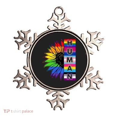 Human Rainbow Flower LGBT Pride Ornament