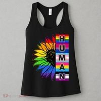 Human Rainbow Flower LGBT Pride Women's Tank Top thumb 3