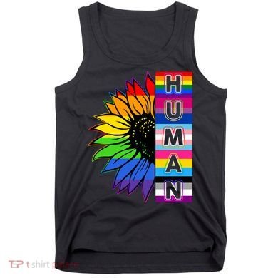 Human Rainbow Flower LGBT Pride Tank Top