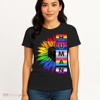 Human Rainbow Flower LGBT Pride Women's T-Shirt thumb 4