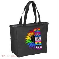 Human Rainbow Flower LGBT Pride Tote Bag thumb 2