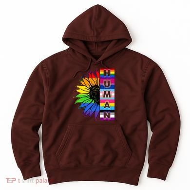 Human Rainbow Flower LGBT Pride Hoodie
