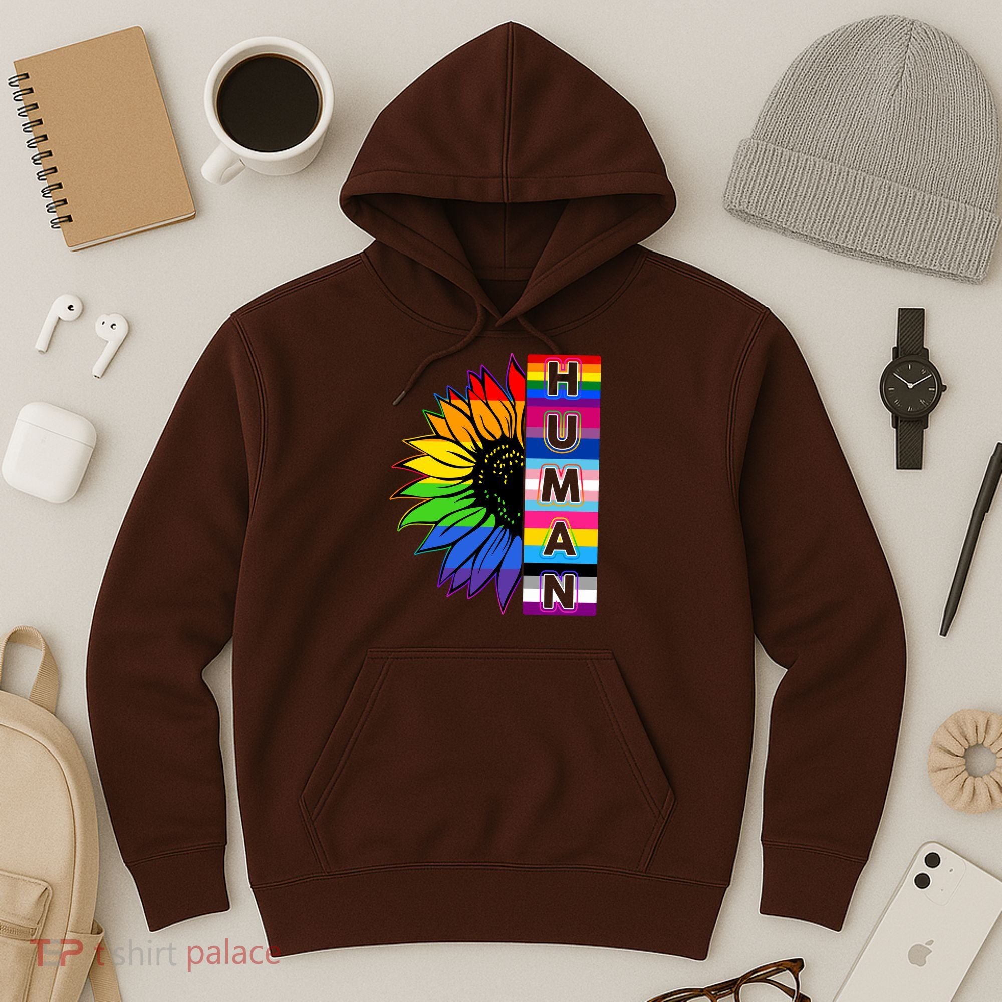 Human Rainbow Flower LGBT Pride Hoodie