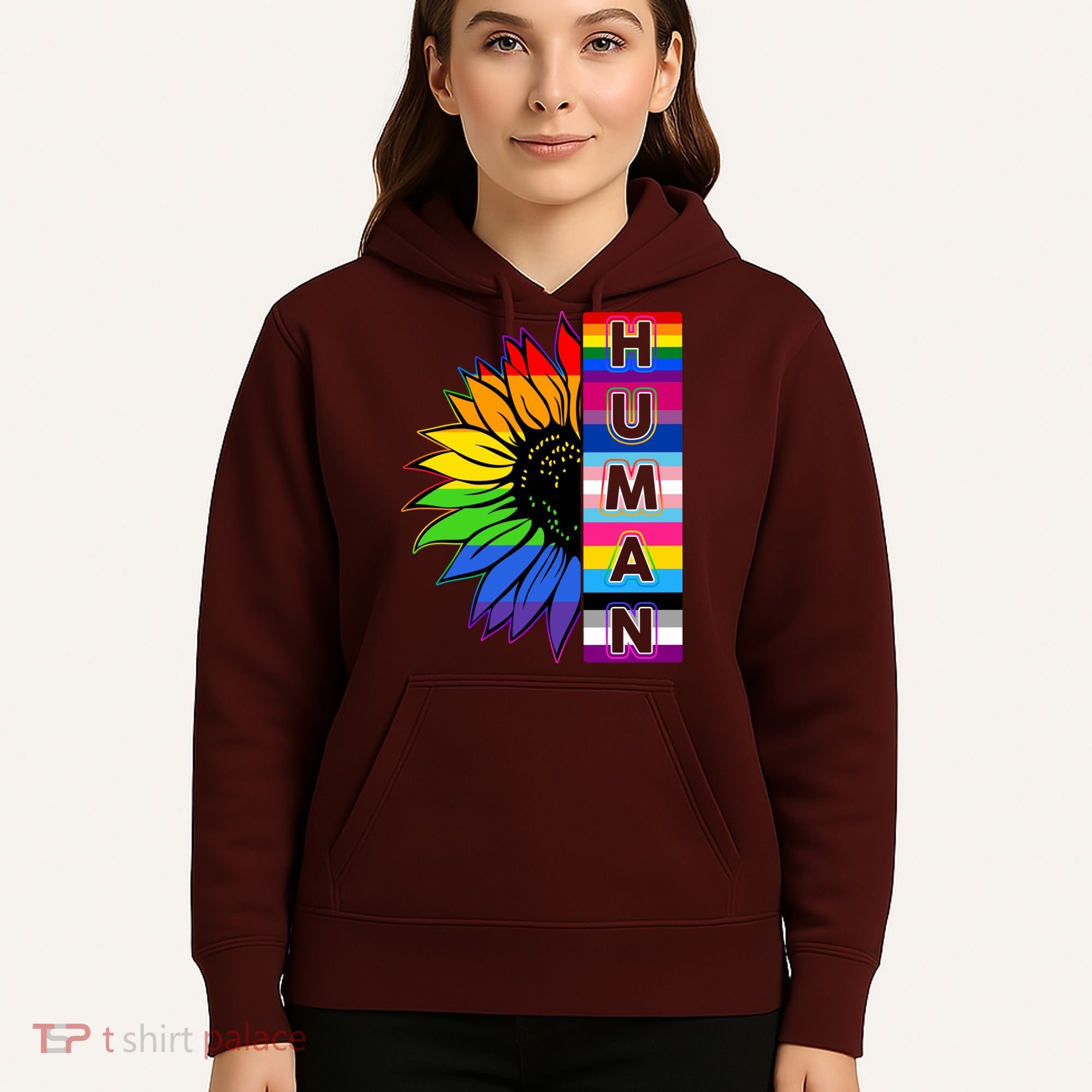 Human Rainbow Flower LGBT Pride Hoodie