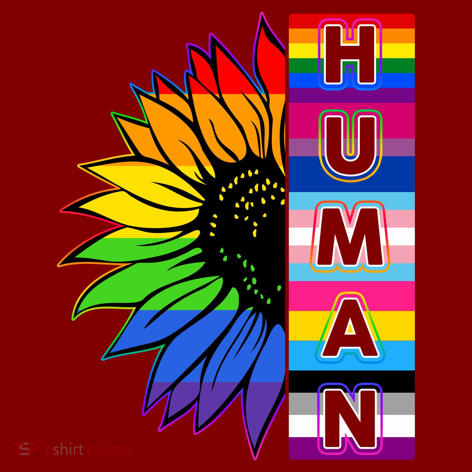 Human Rainbow Flower LGBT Pride Hoodie