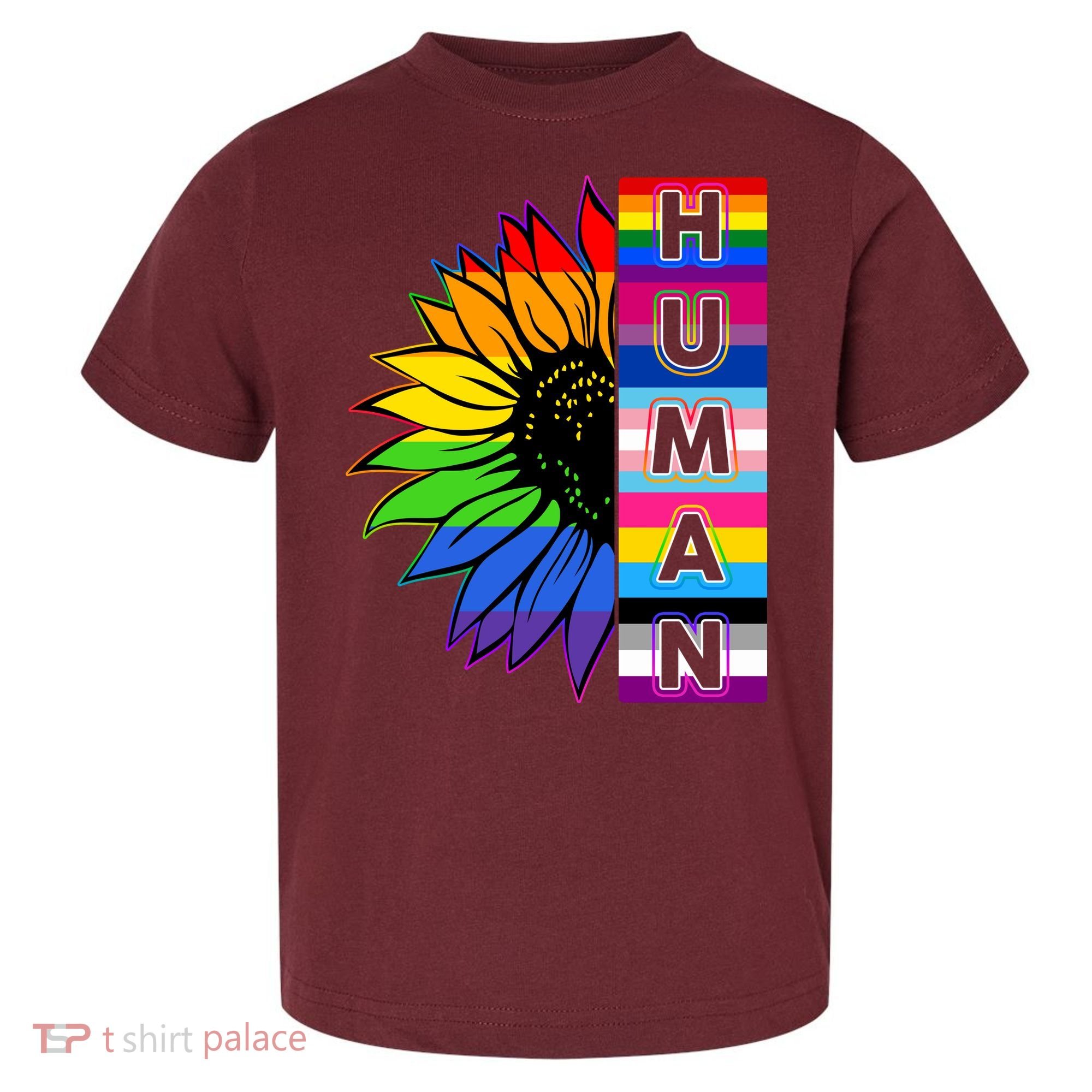 Human Rainbow Flower LGBT Pride Toddler T-Shirt