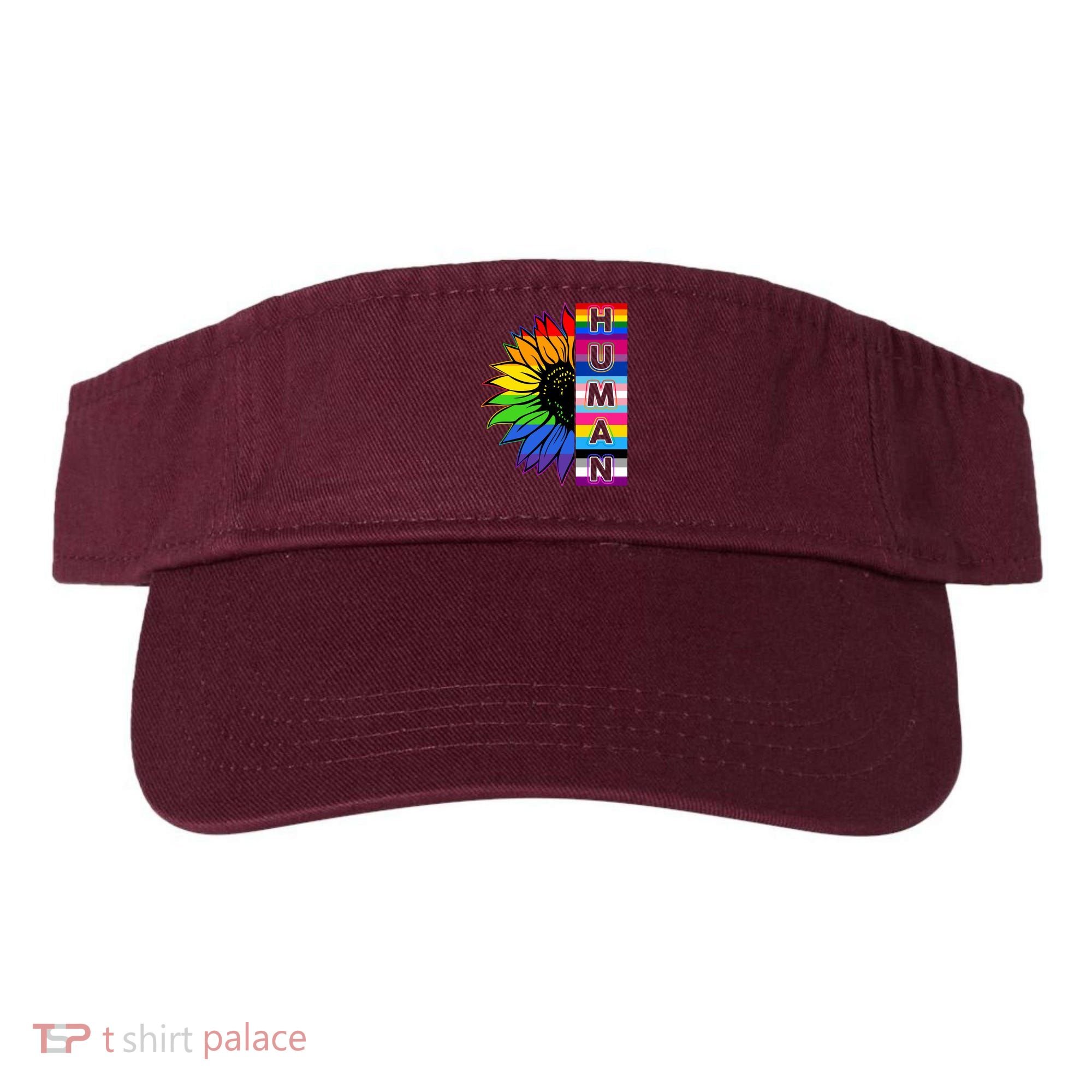 Human Rainbow Flower LGBT Pride Visor