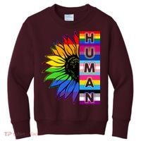 Human Rainbow Flower LGBT Pride Kids Sweatshirt thumb 0