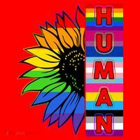 Human Rainbow Flower LGBT Pride Santa Hat thumb 1