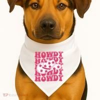 Howdy Retro Groovy USA-Made Doggie Bandana thumb 1