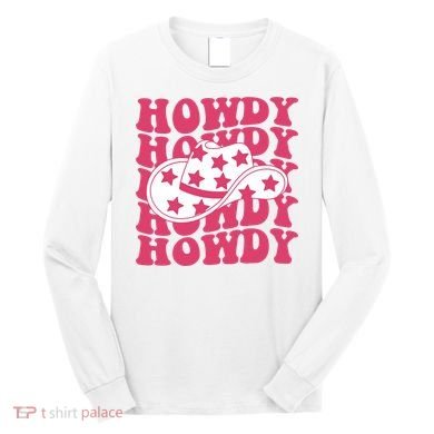 Howdy Retro Groovy Long Sleeve Shirt