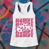 Howdy Retro Groovy Women's Tank Top thumb 3