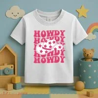Howdy Retro Groovy Toddler T-Shirt thumb 3