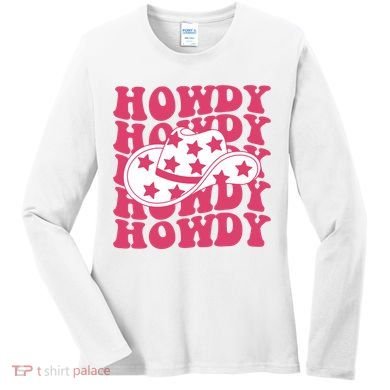 Howdy Retro Groovy Women's Long Sleeve Shirt