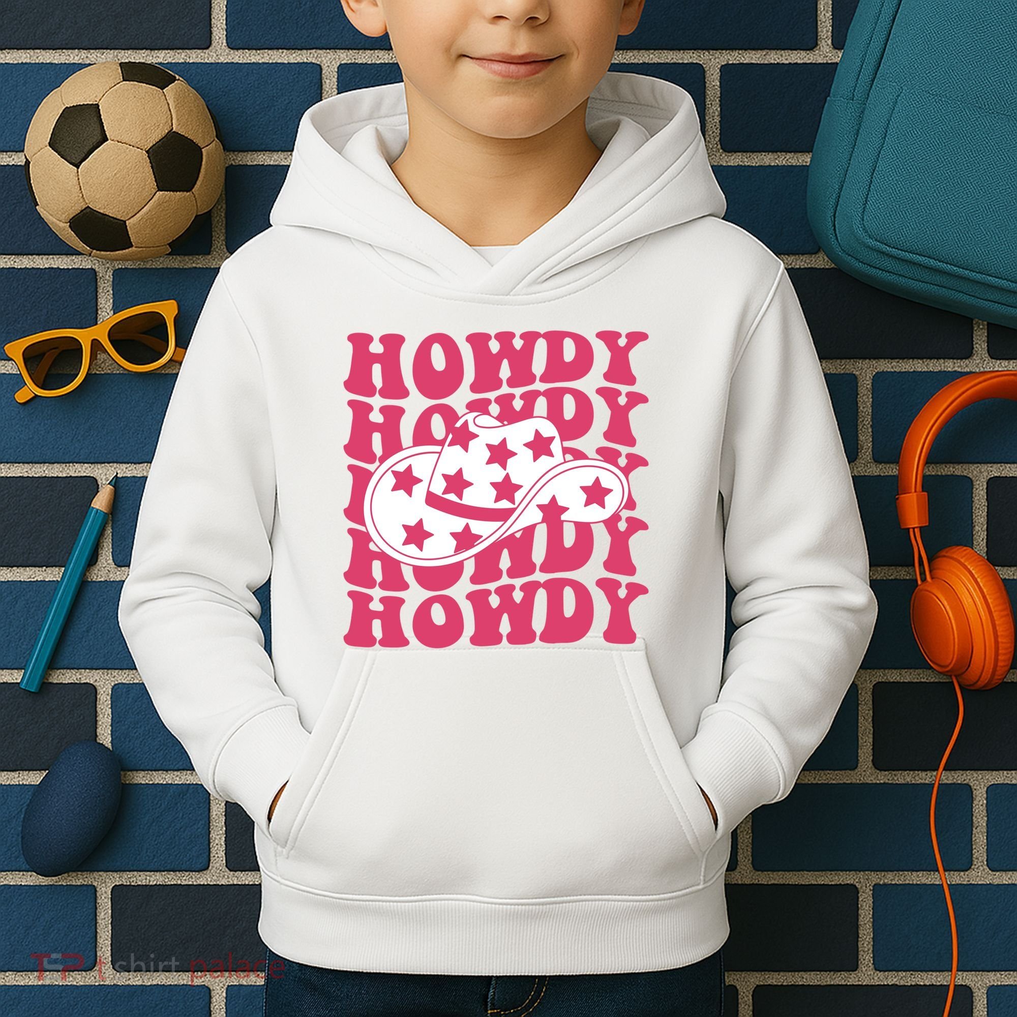 Howdy Retro Groovy Kids Hoodie