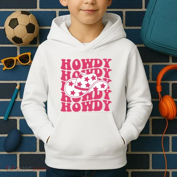Howdy Retro Groovy Kids Hoodie
