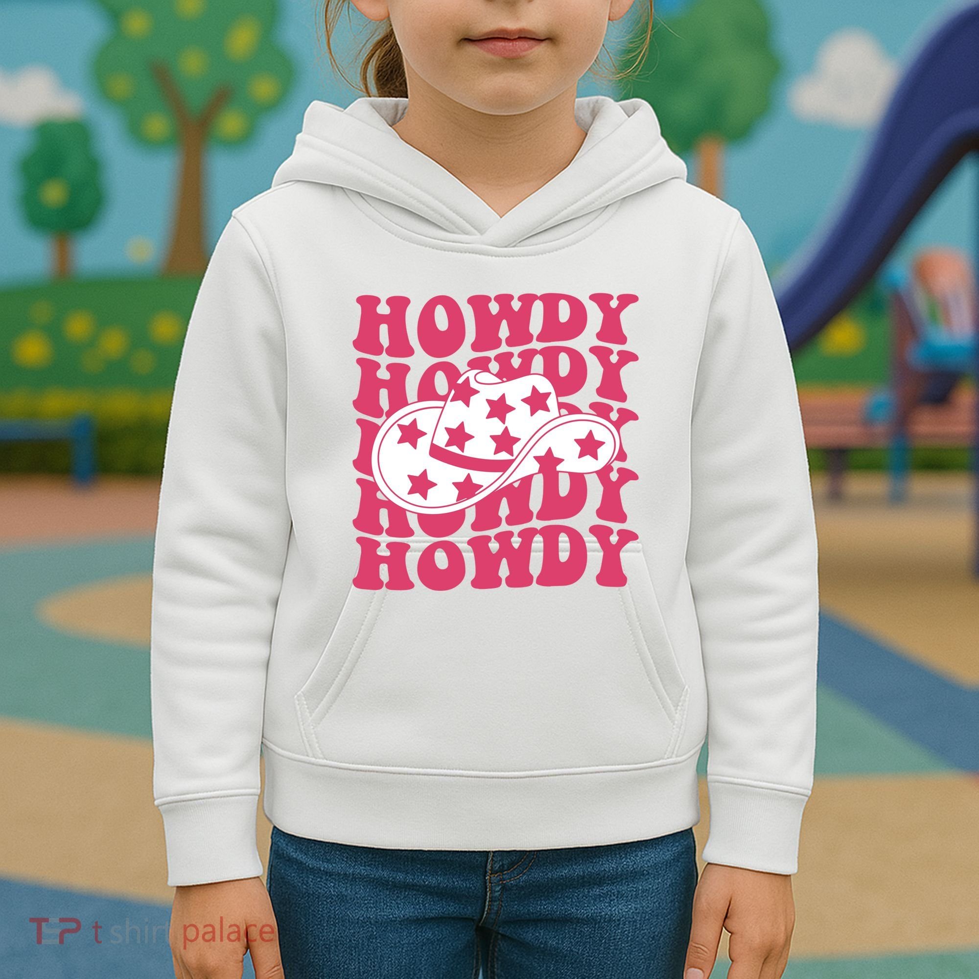 Howdy Retro Groovy Kids Hoodie