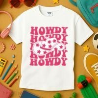 Howdy Retro Groovy Kids T-Shirt thumb 3