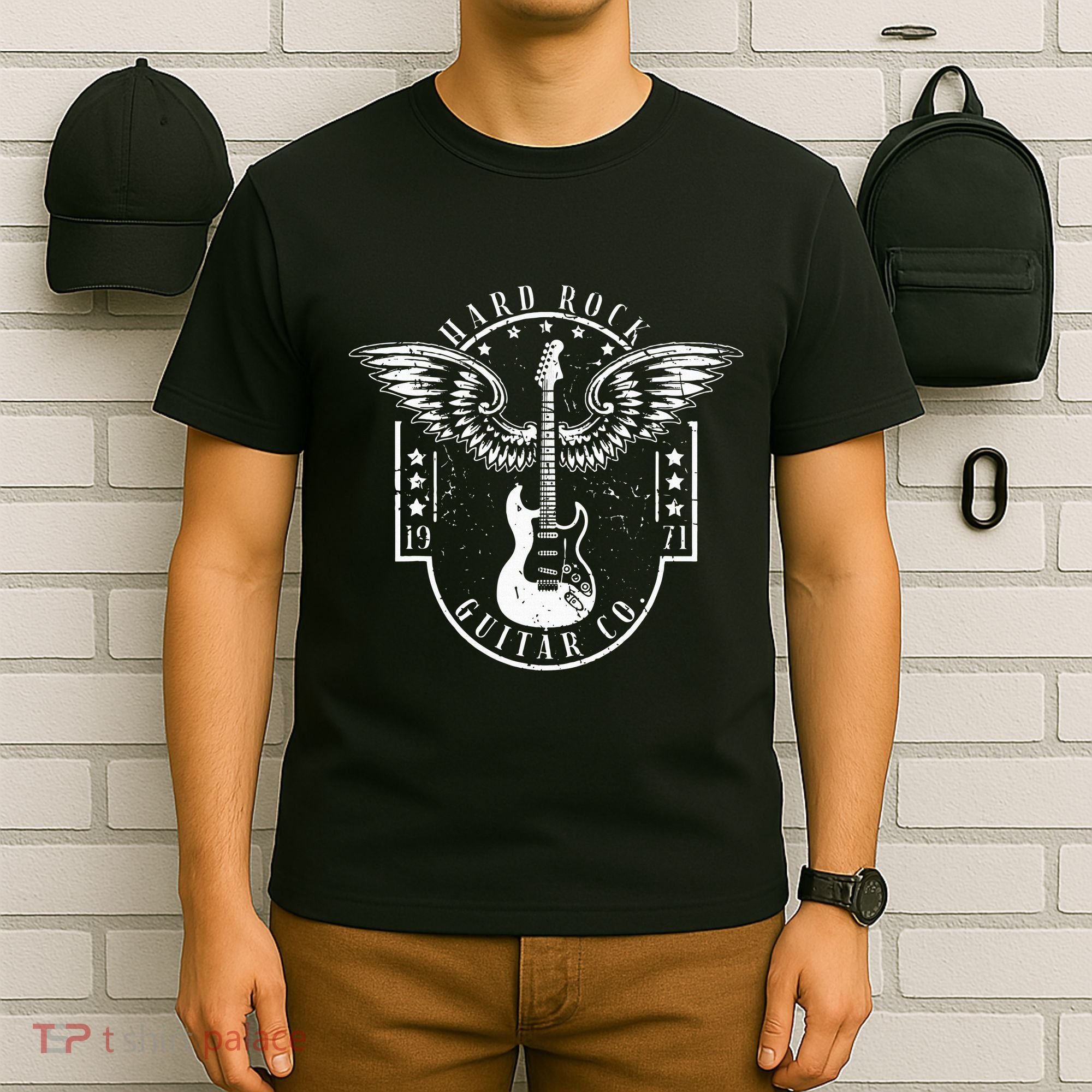 Hard Rock Guitar Co. Guitarist Rock And Roll Rocker Musician T-Shirt