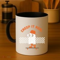 Halloween Retro Ghost On Skateboard Creep It Real Cool Gift Coffee Mug thumb 4