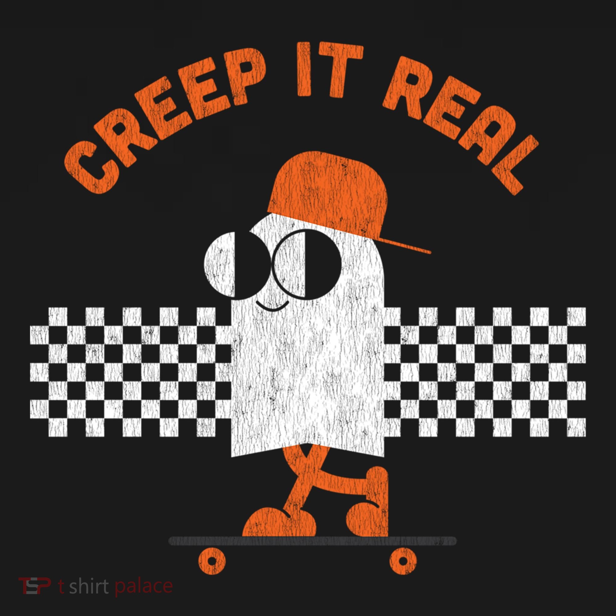 Halloween Retro Ghost On Skateboard Creep It Real Cool Gift Pajama Set