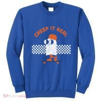 Halloween Retro Ghost On Skateboard Creep It Real Cool Gift Sweatshirt thumb 0