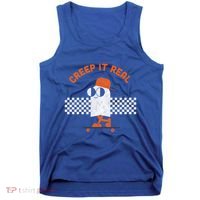 Halloween Retro Ghost On Skateboard Creep It Real Cool Gift Tank Top thumb 0
