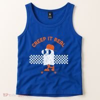 Halloween Retro Ghost On Skateboard Creep It Real Cool Gift Tank Top thumb 2