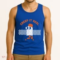 Halloween Retro Ghost On Skateboard Creep It Real Cool Gift Tank Top thumb 3