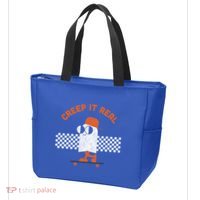 Halloween Retro Ghost On Skateboard Creep It Real Cool Gift Tote Bag thumb 3