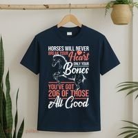Horse Rider Horses Will Never Break Your Heart Horse T-Shirt thumb 2